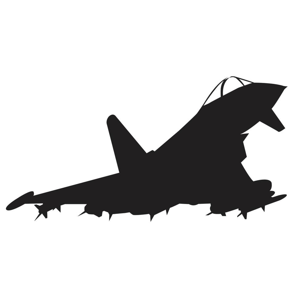 jet fighter flying silhouette vector design