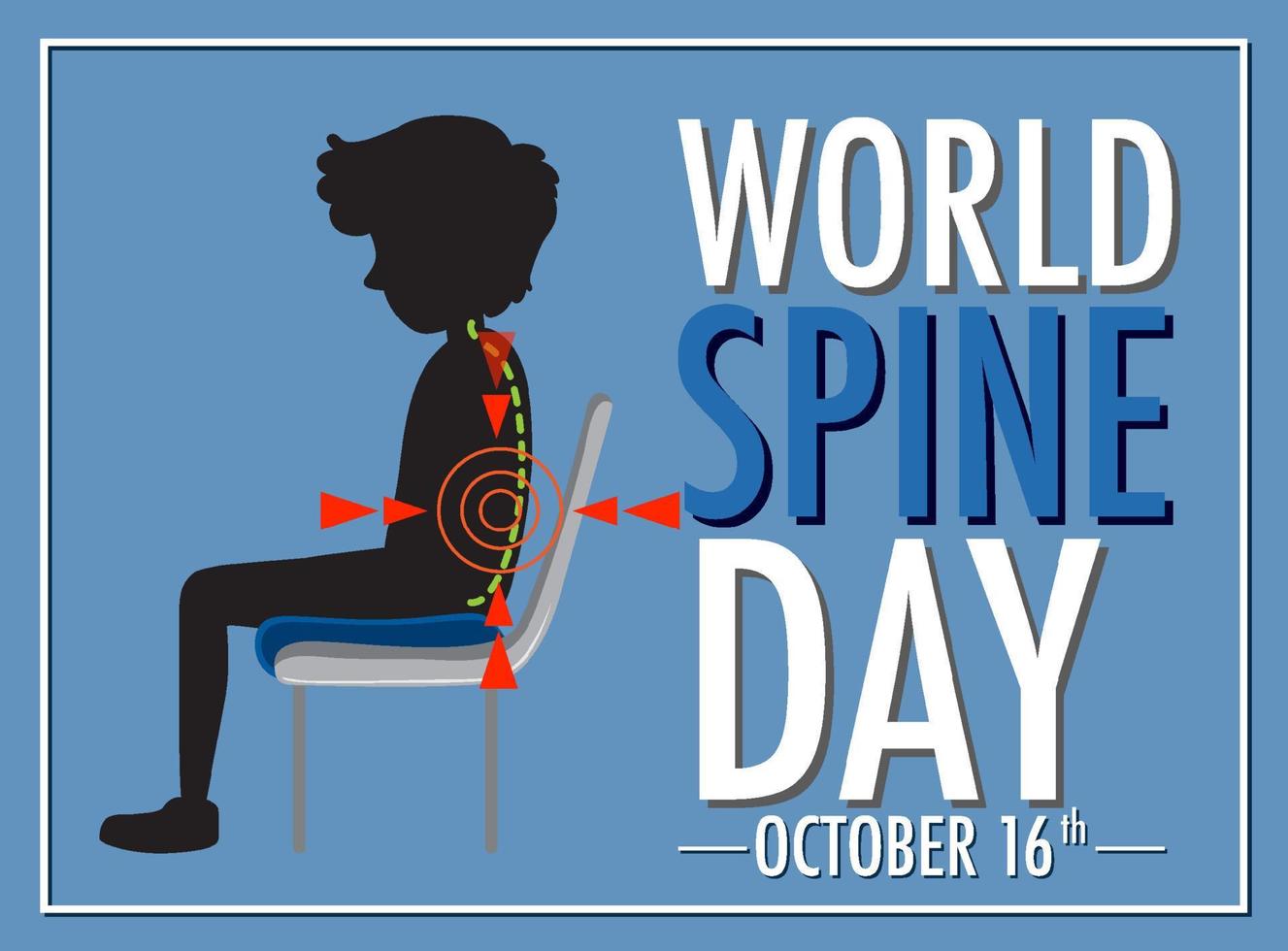 World Spine Day Banner Design vector