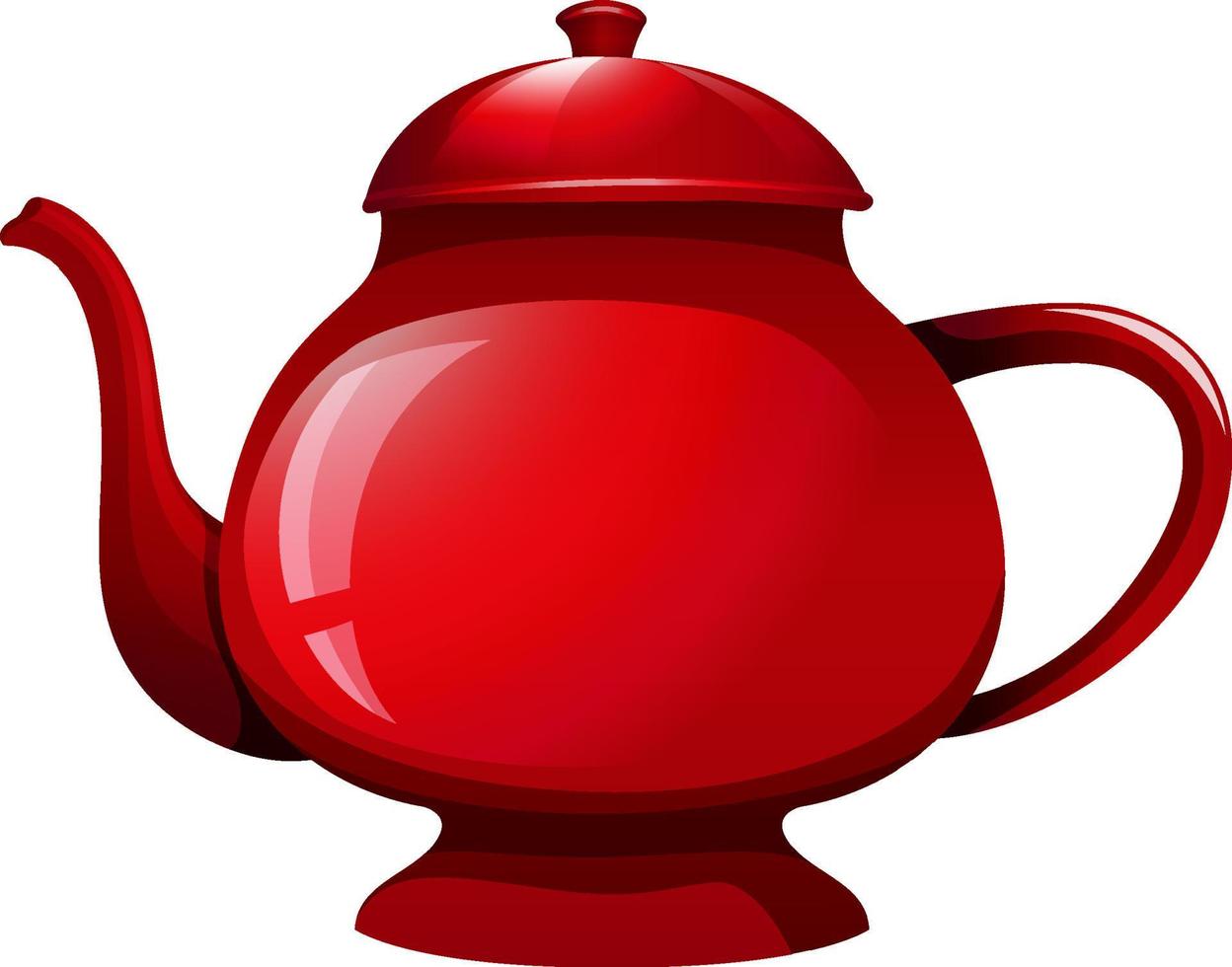 A red kettle isolated vector