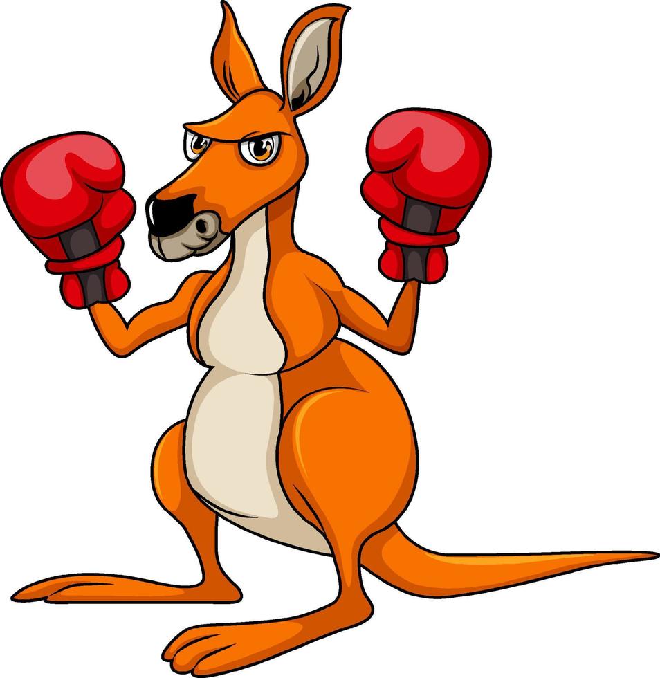 Kangaroo with boxing hand gloves 10519270 Vector Art at Vecteezy