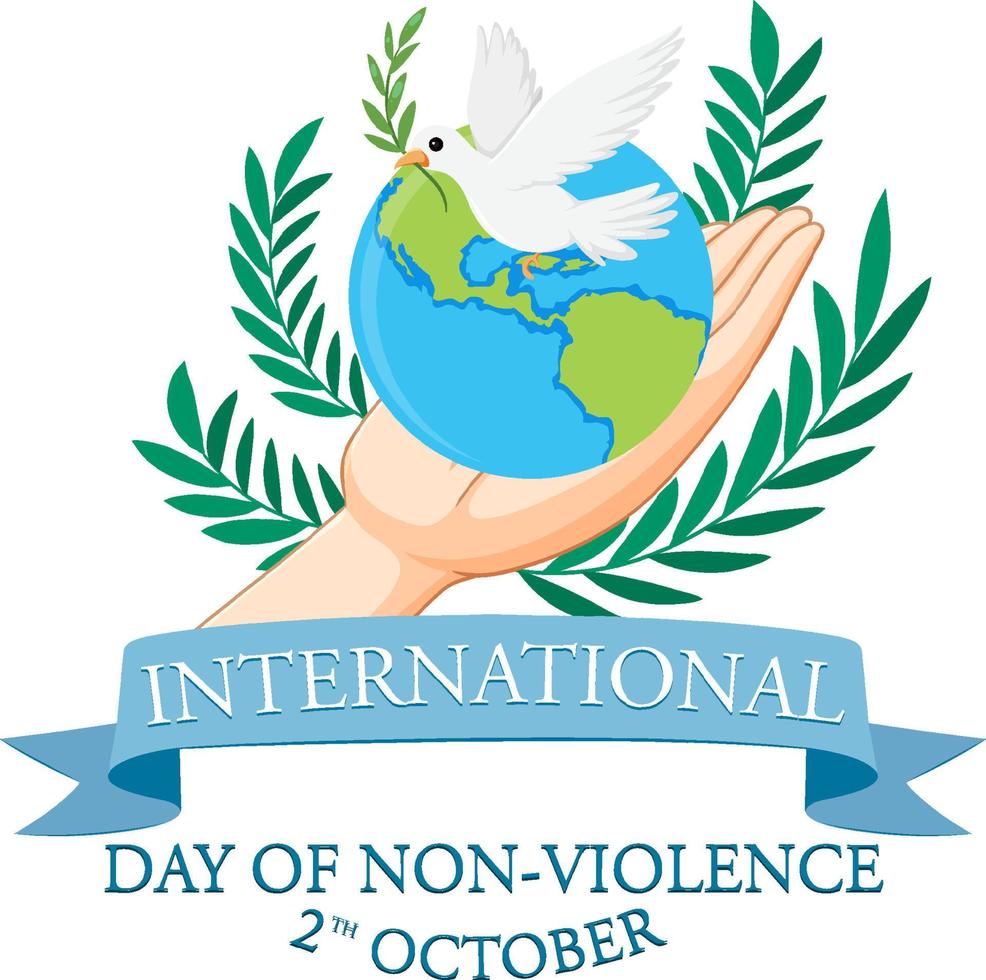 International Day of Non Violence Poster vector