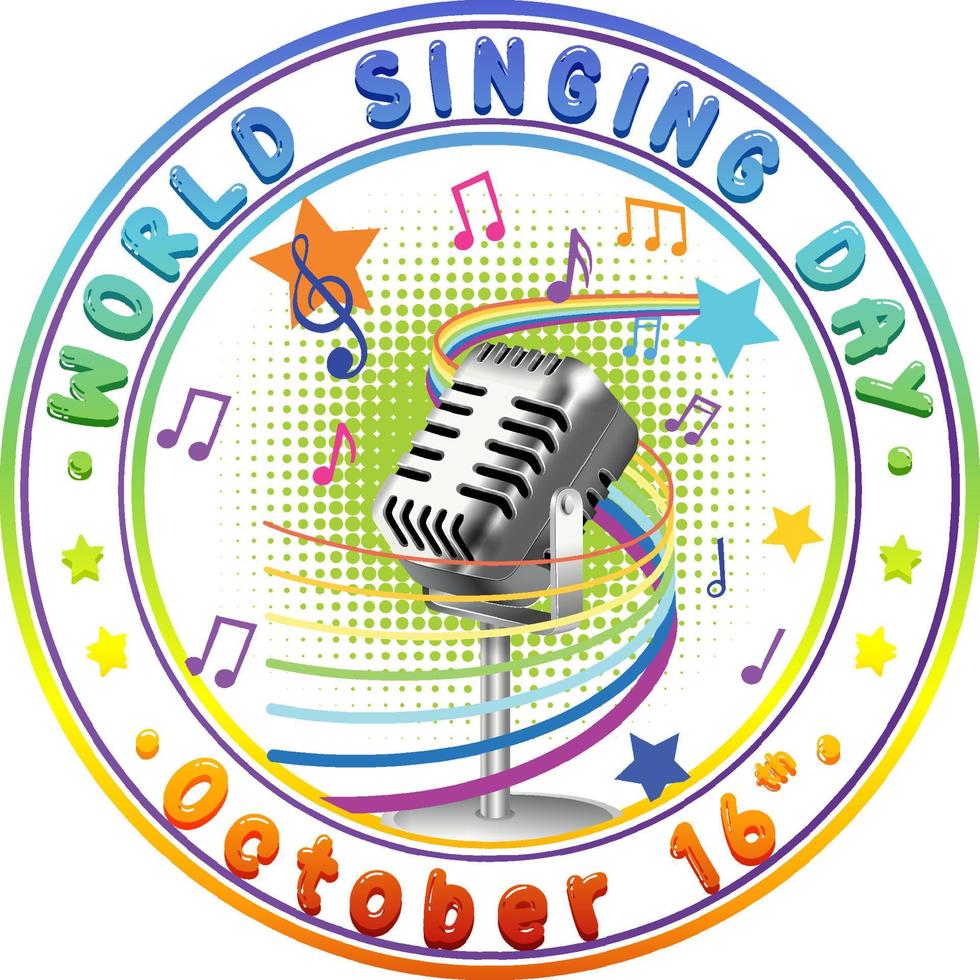 World Singing Day Poster Design vector