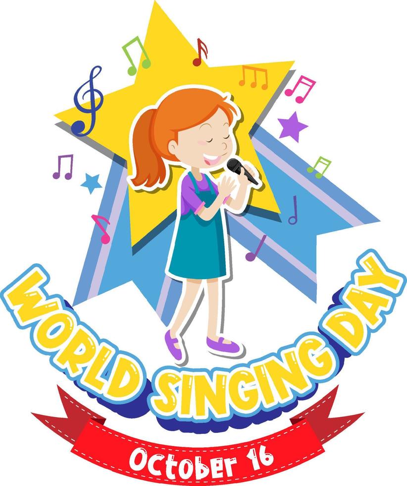 World Singing Day Banner Design vector