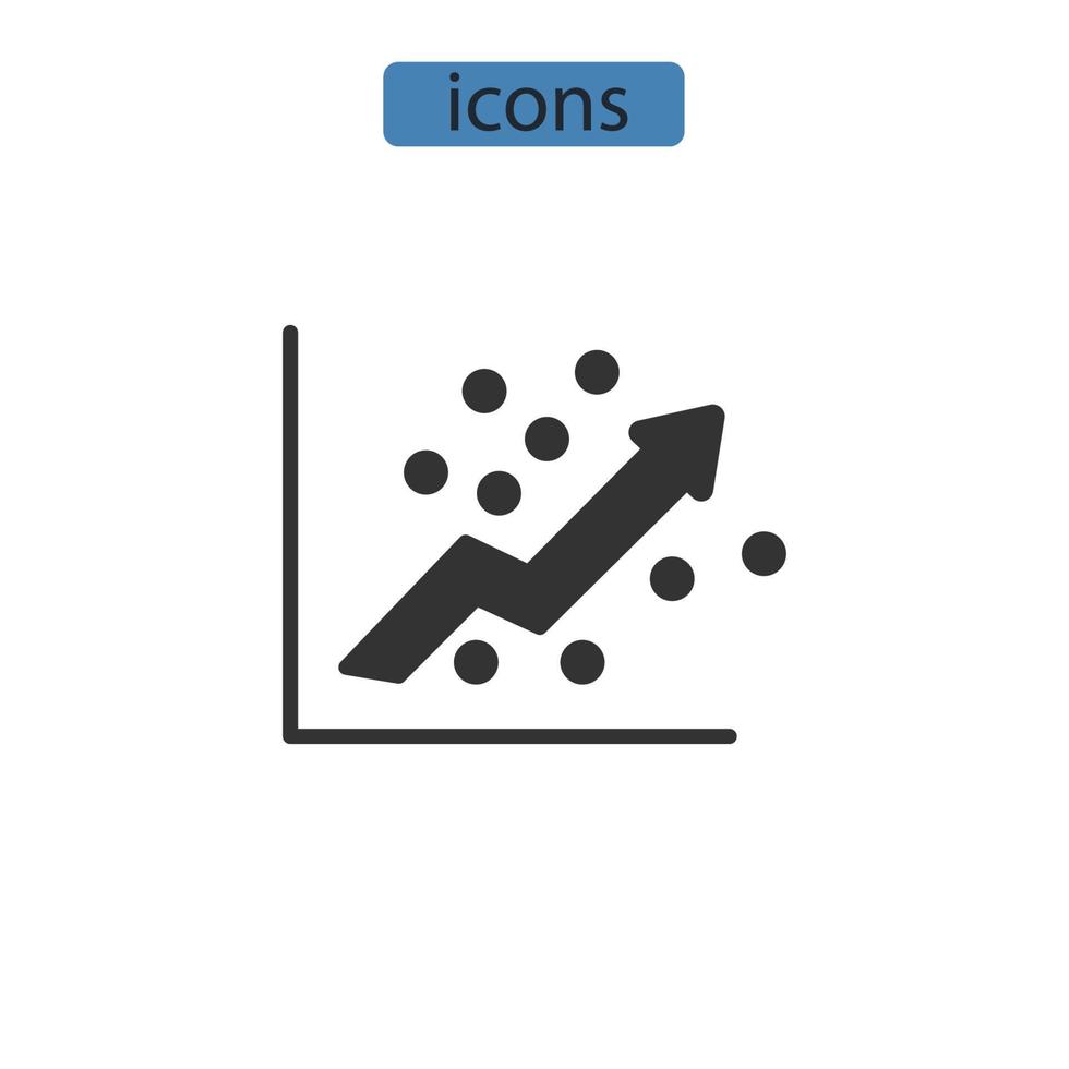 Linear Regression icons  symbol vector elements for infographic web