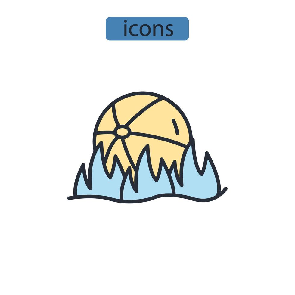 iconos de bola símbolo elementos vectoriales para web infográfico vector