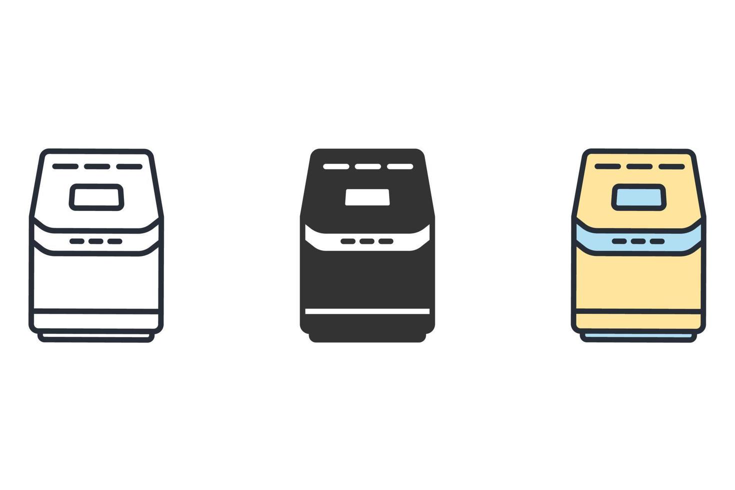 Bread maker icons  symbol vector elements for infographic web