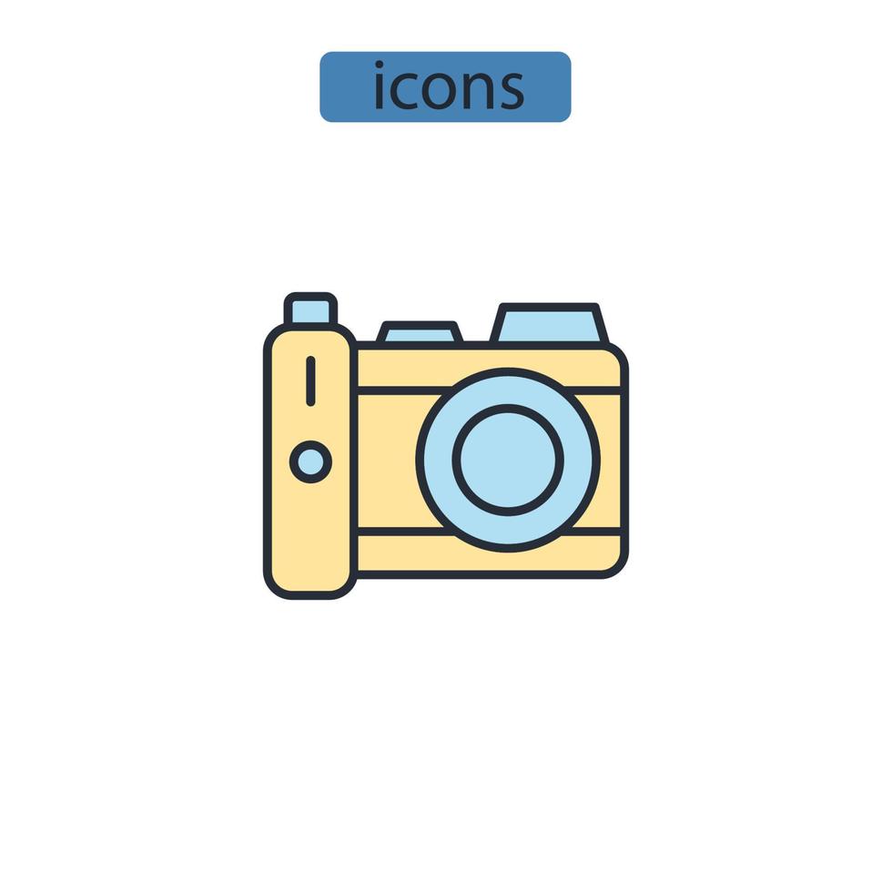 iconos de fotografía símbolo elementos vectoriales para web infográfico vector