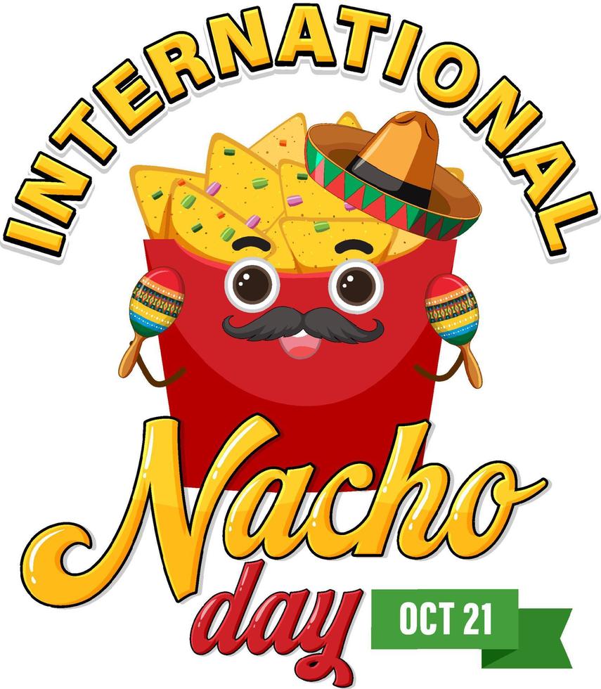 International Nacho Day Banner Design vector