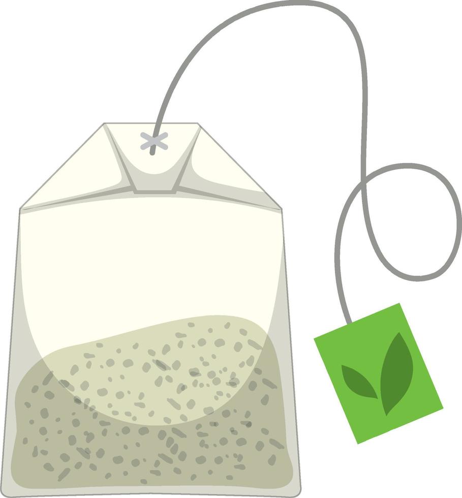 A tea bag in cartoon style vector