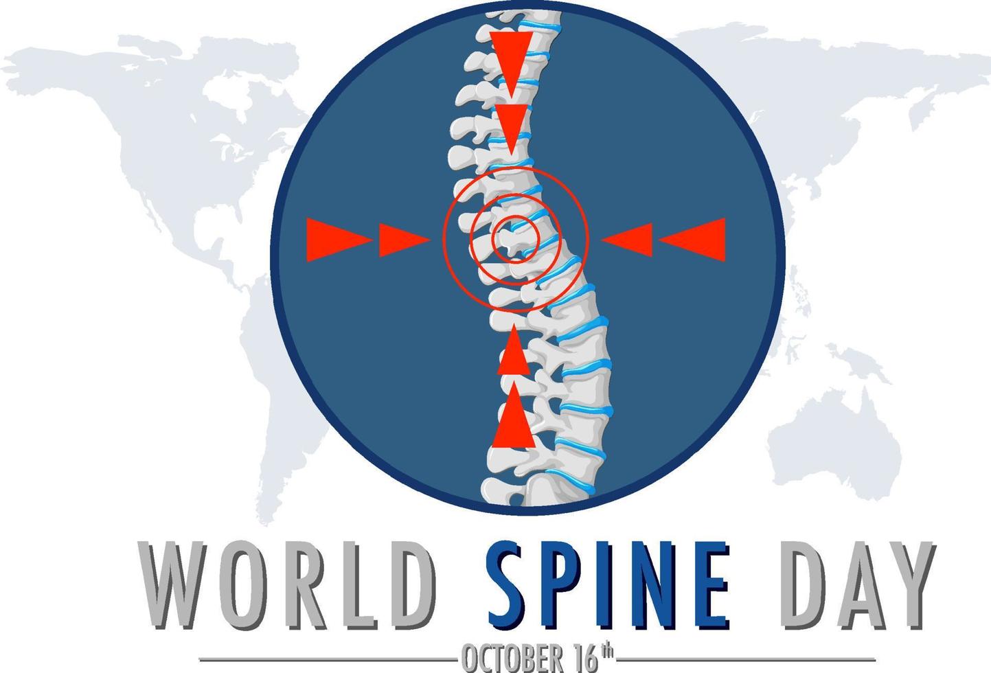 World Spine Day Banner Design vector