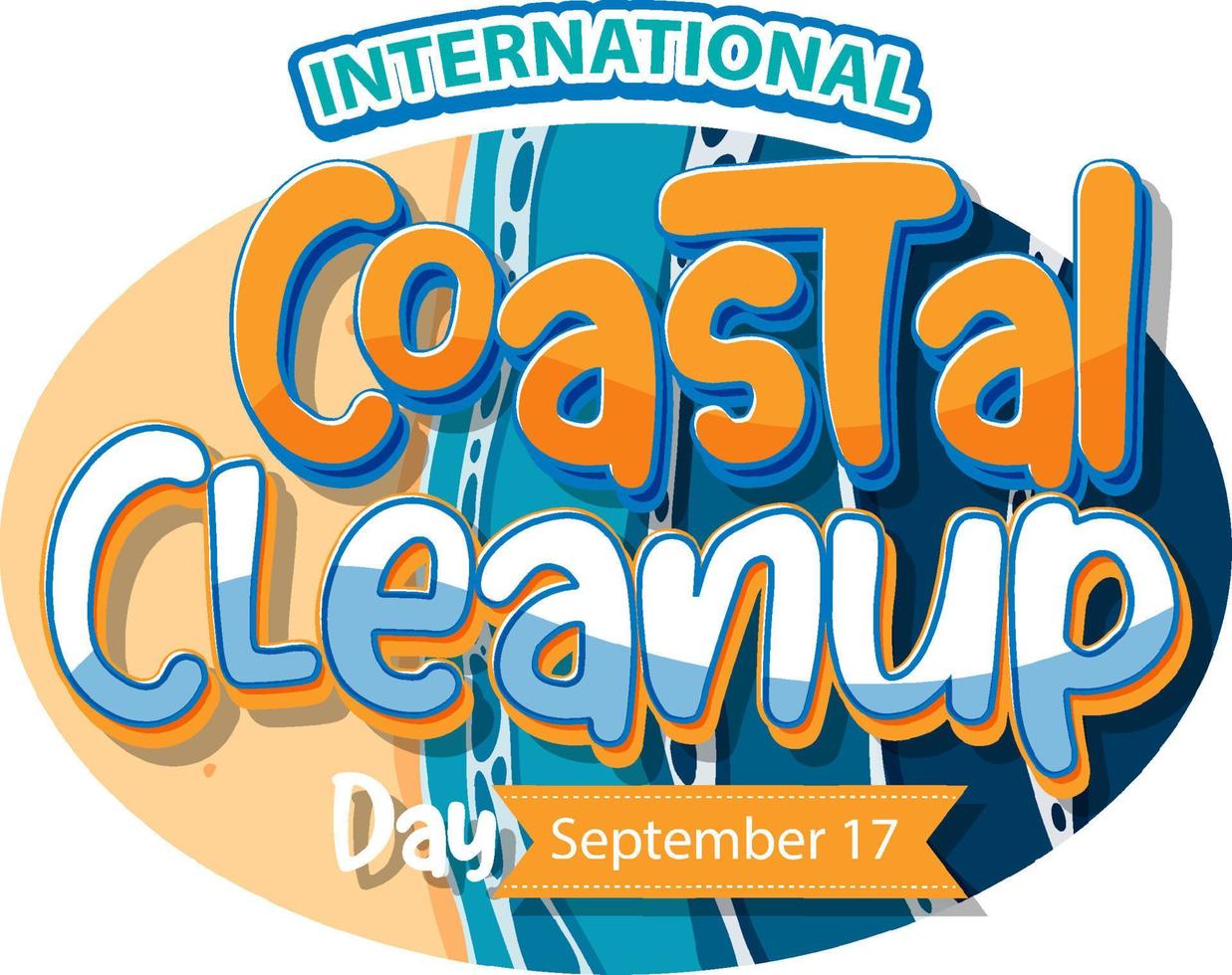 International Coastal Cleanup Day Poster vector