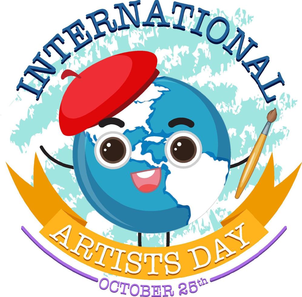 International Artists Day Poster Design vector