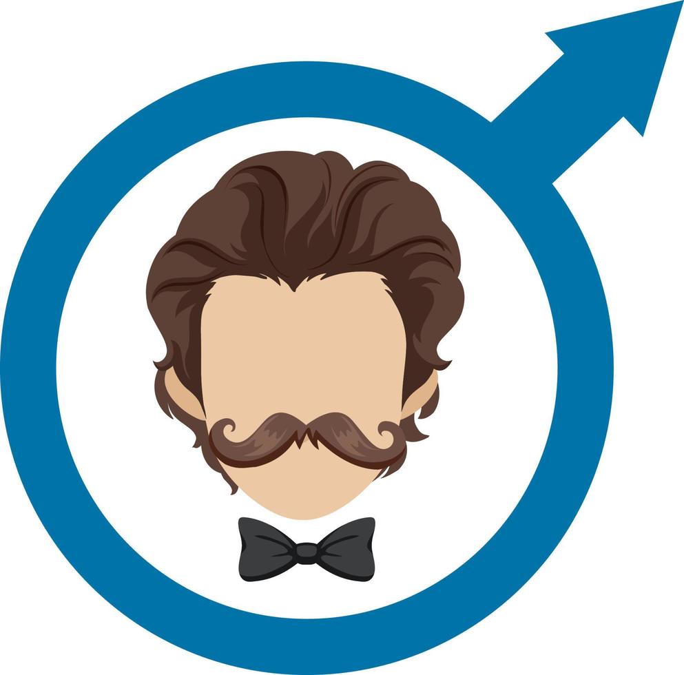 Man icon outline on white background vector