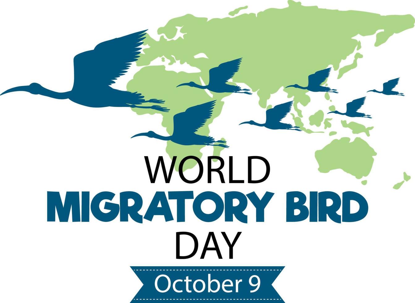World Migratory Bird Day Banner Concept vector