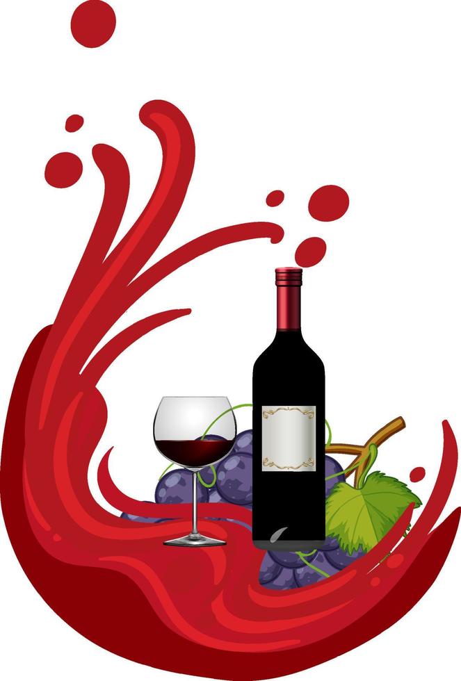 Drinking red wine concept vector