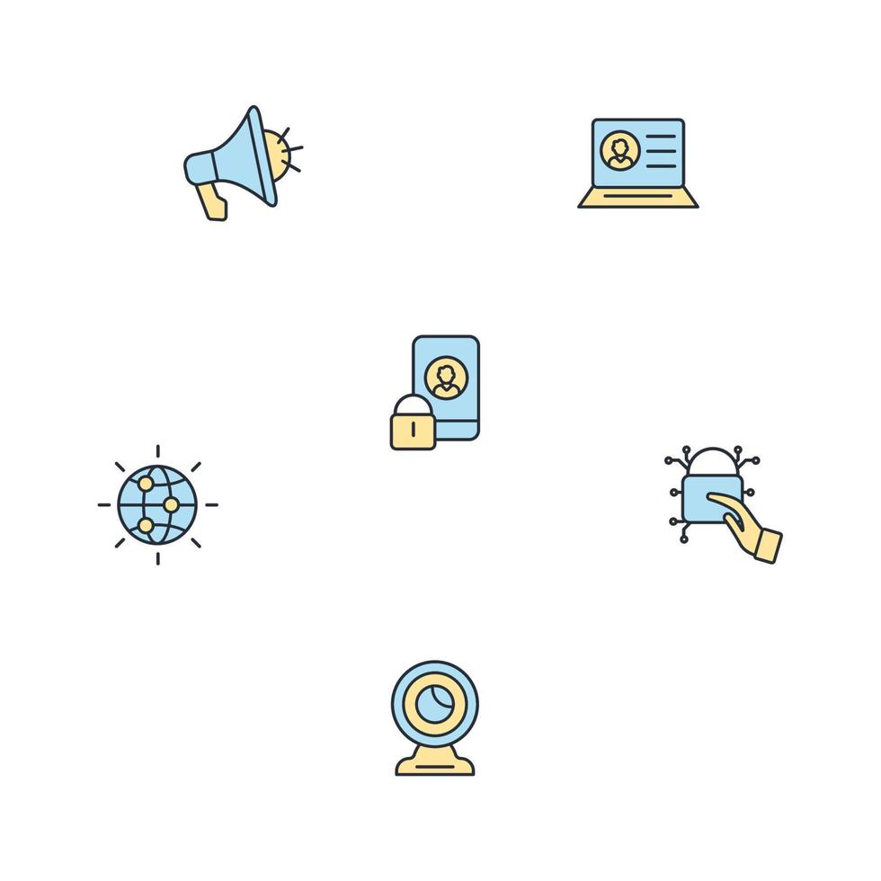 Cybersecurity icons set . Cybersecurity pack symbol vector elements for infographic web