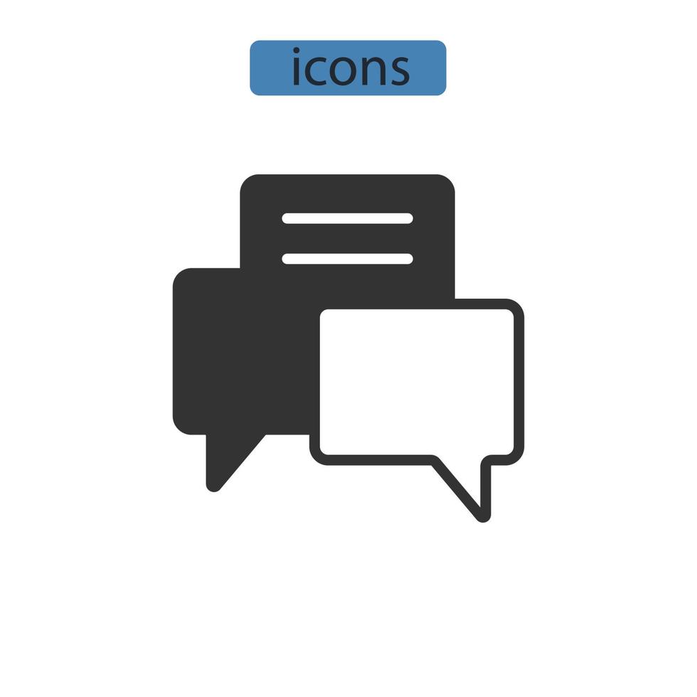 instant messaging icons  symbol vector elements for infographic web