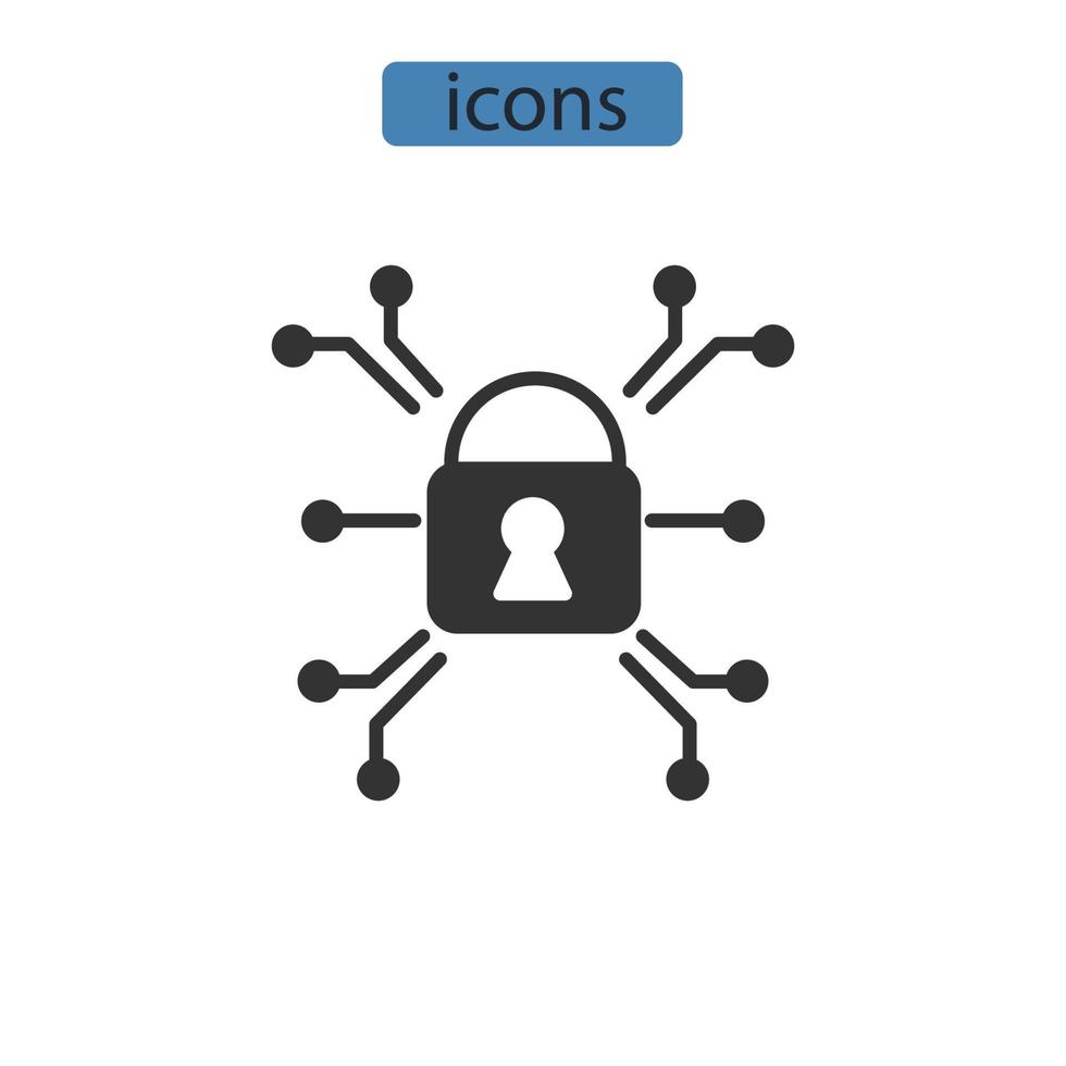 adversarial attacks icons  symbol vector elements for infographic web