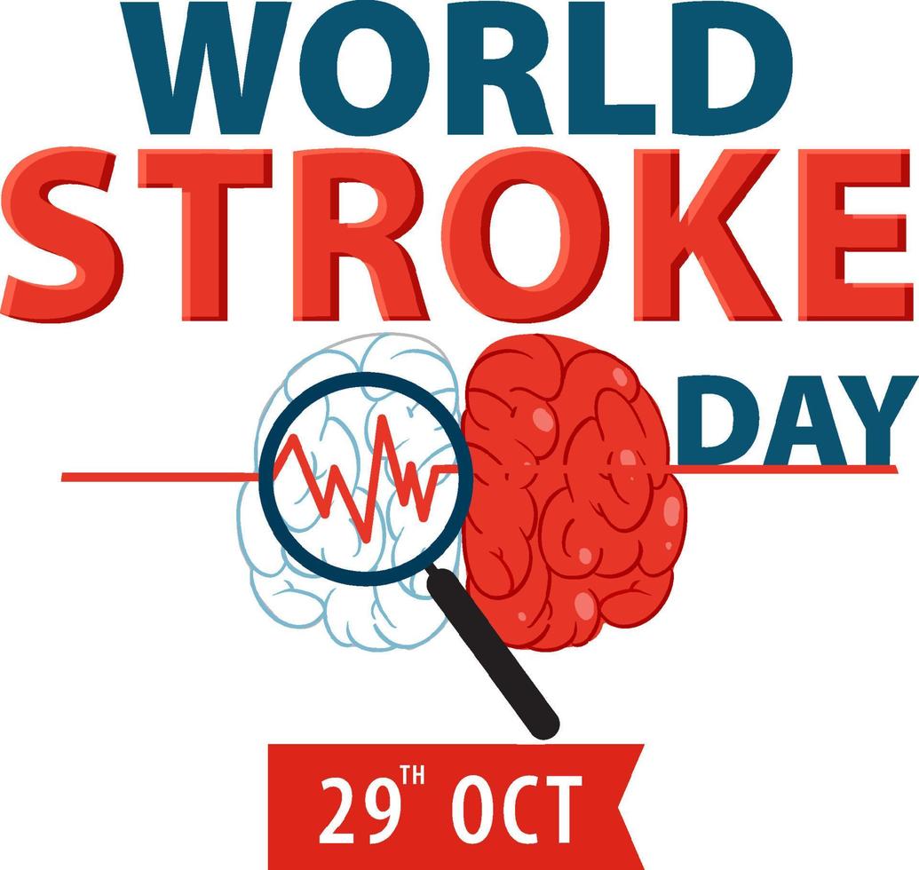 World Stroke Day Banner Design vector