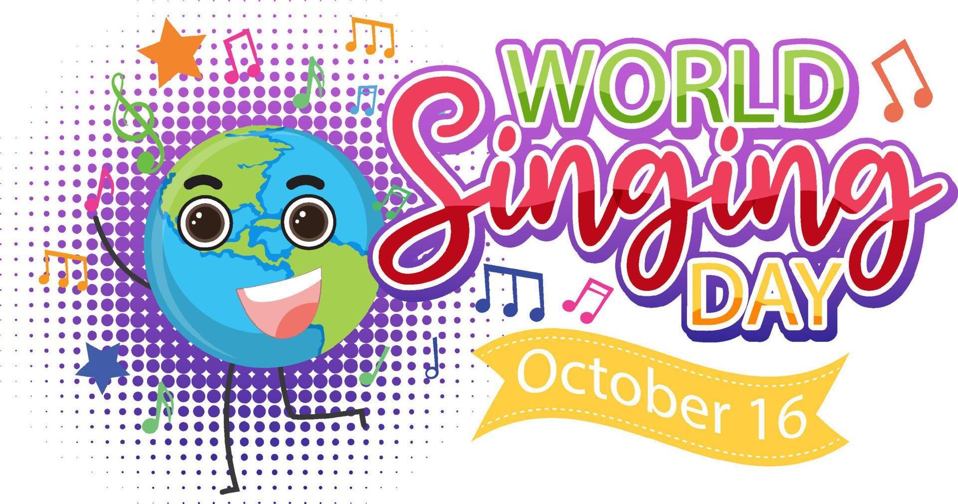 World Singing Day Banner Design vector