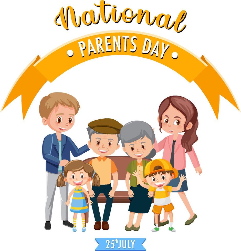 National Parents Day poster design vector