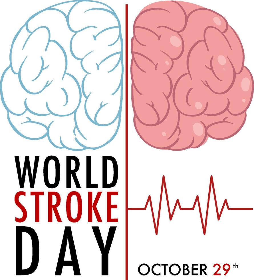 World Stroke Day Banner Design vector
