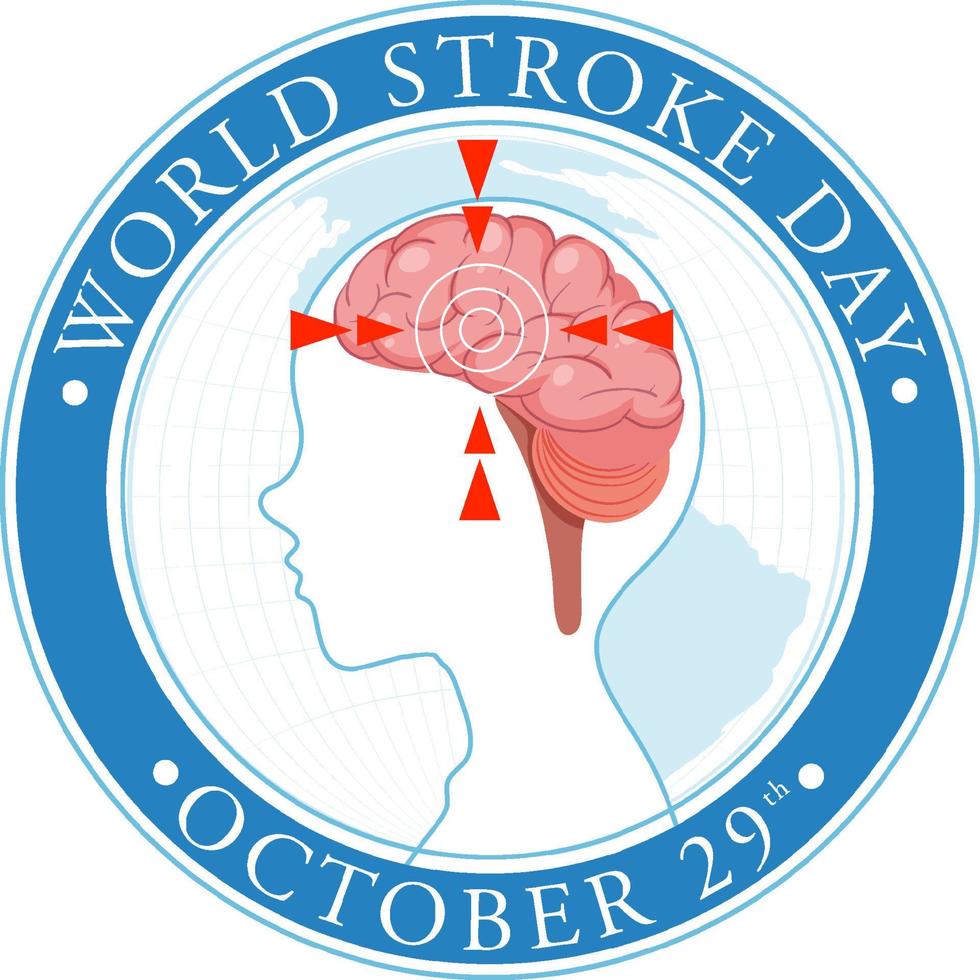 World Stroke Day Banner Design vector
