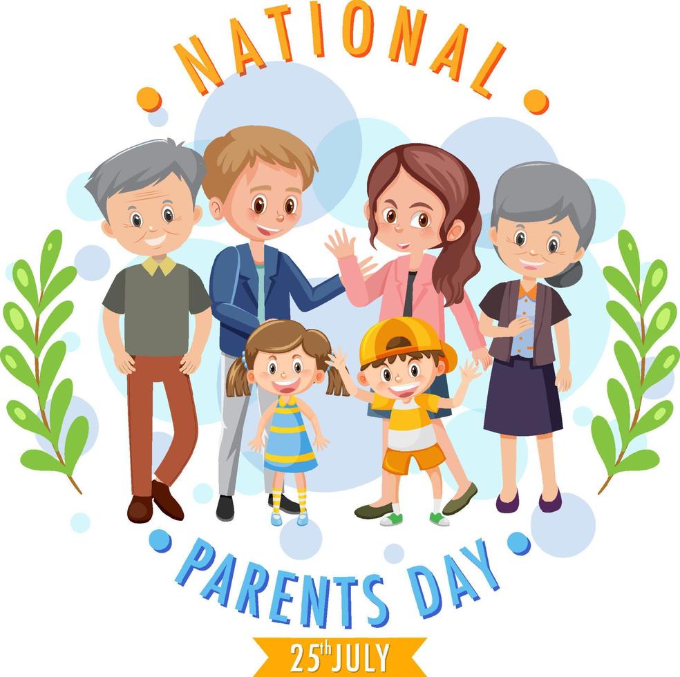 National Parents Day Poster Template vector