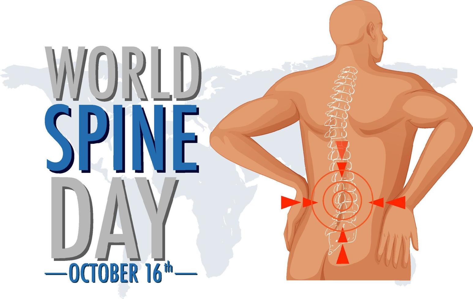 World Spine Day Banner Design vector