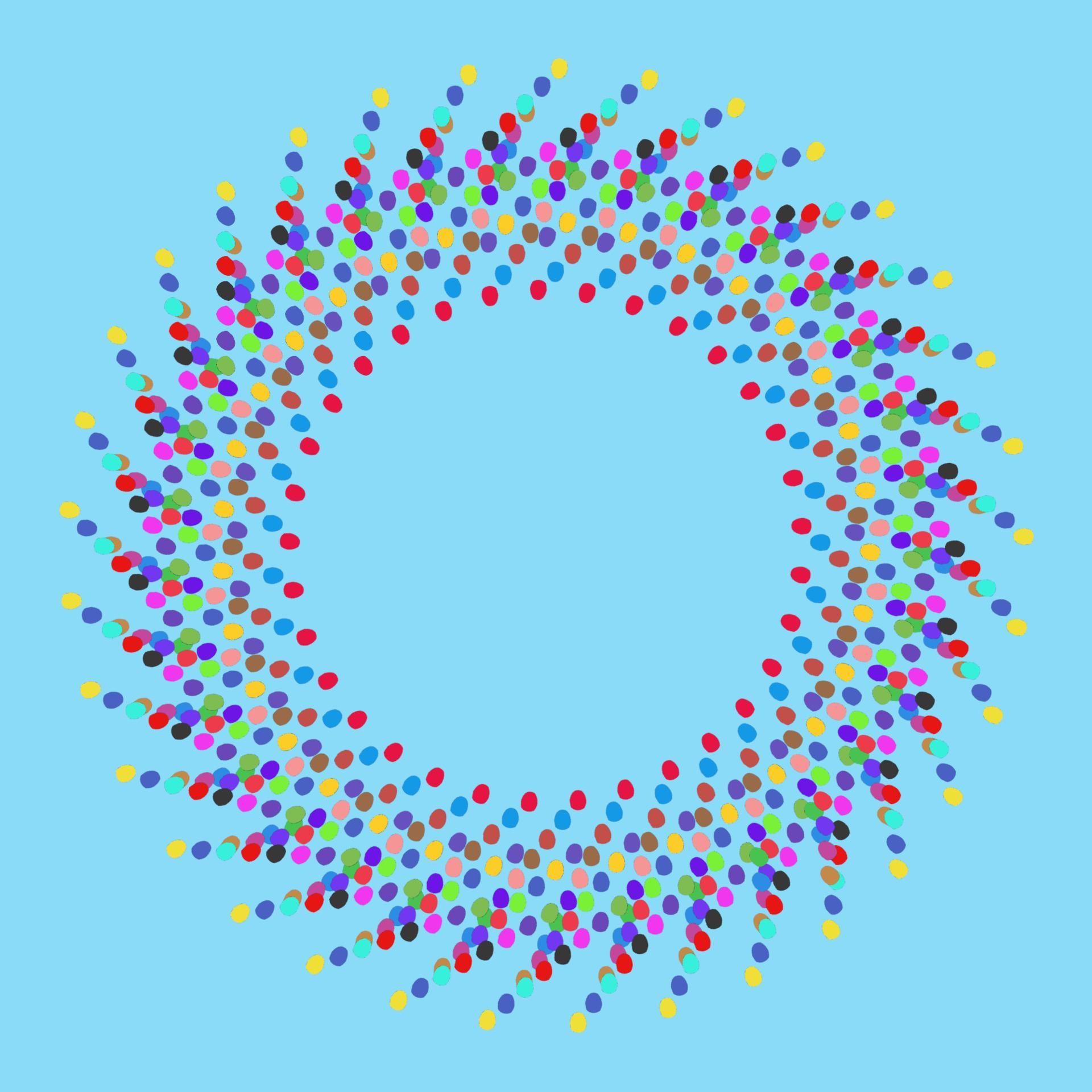 round frame with multicolour circle confetti 10519763 Vector Art at
