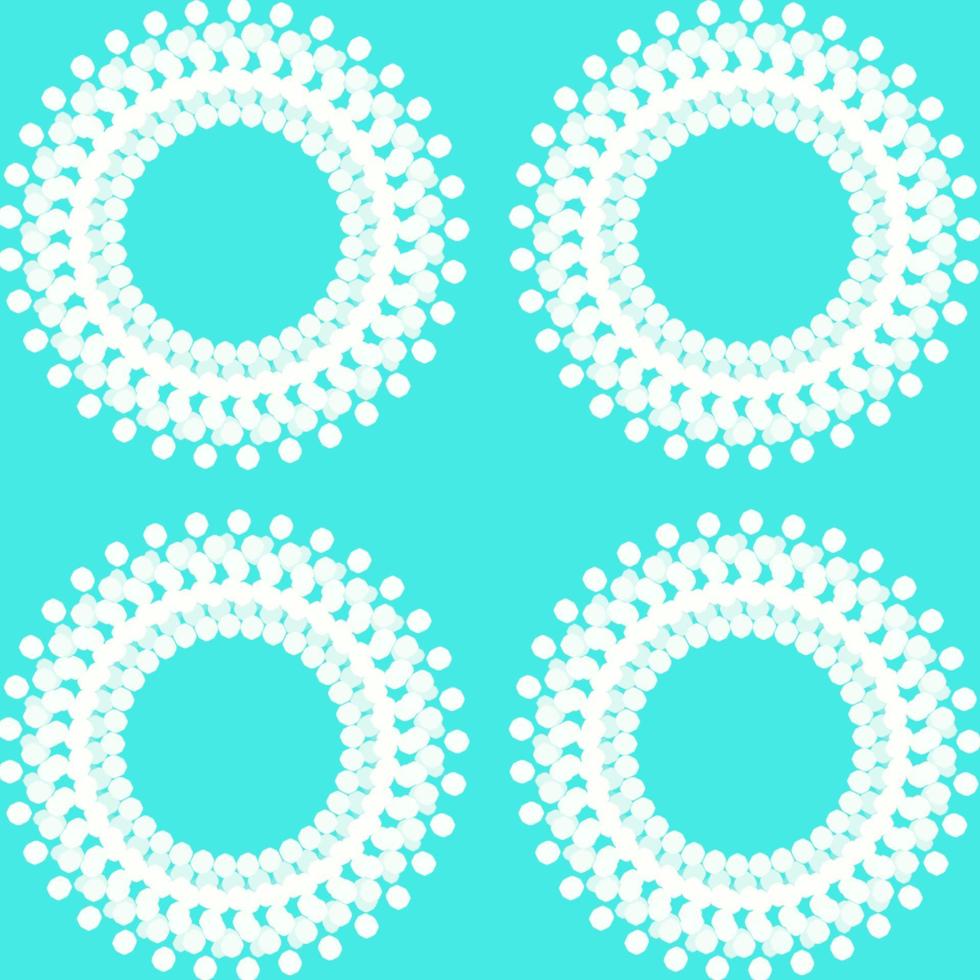 set of white dot,circle shape on light blue vector