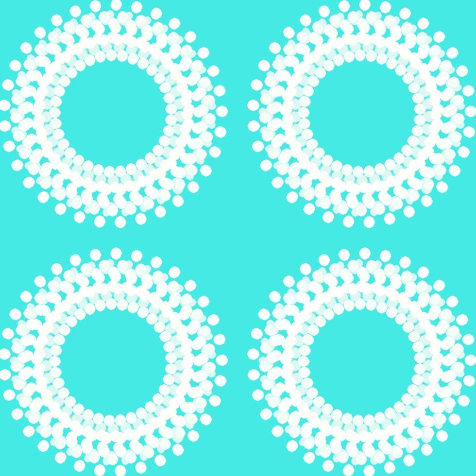 conjunto de punto blanco, forma de círculo en azul claro vector