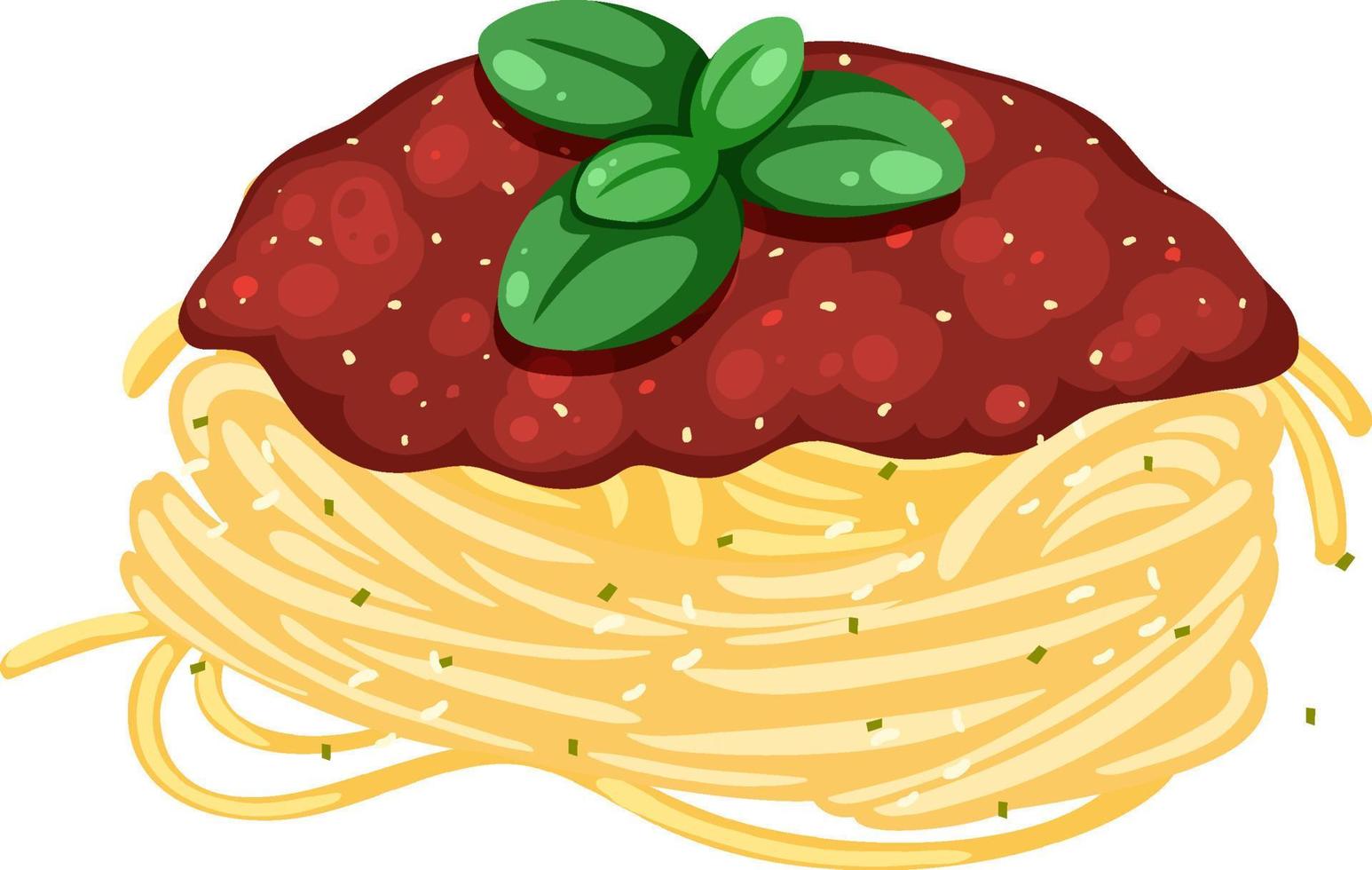 Spaghetti pasta with bolognese sauce vector