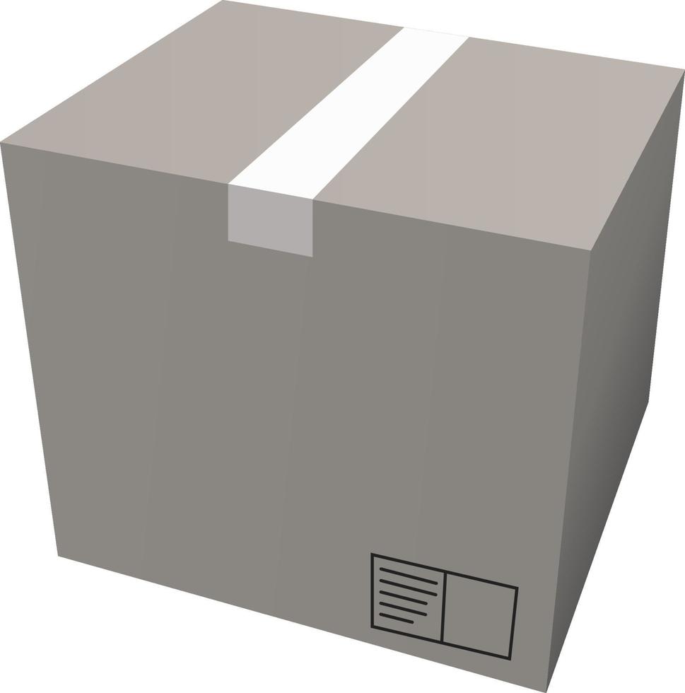 Realistic paper box isolated vector