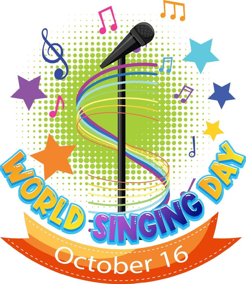World Singing Day Banner Design vector