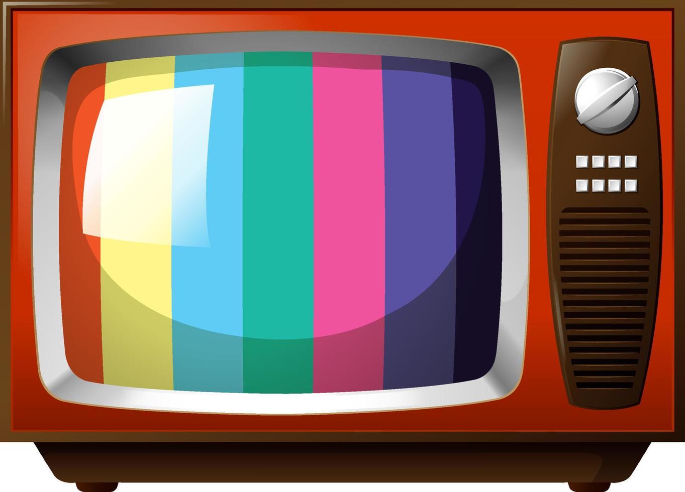 Old vintage television isolated vector