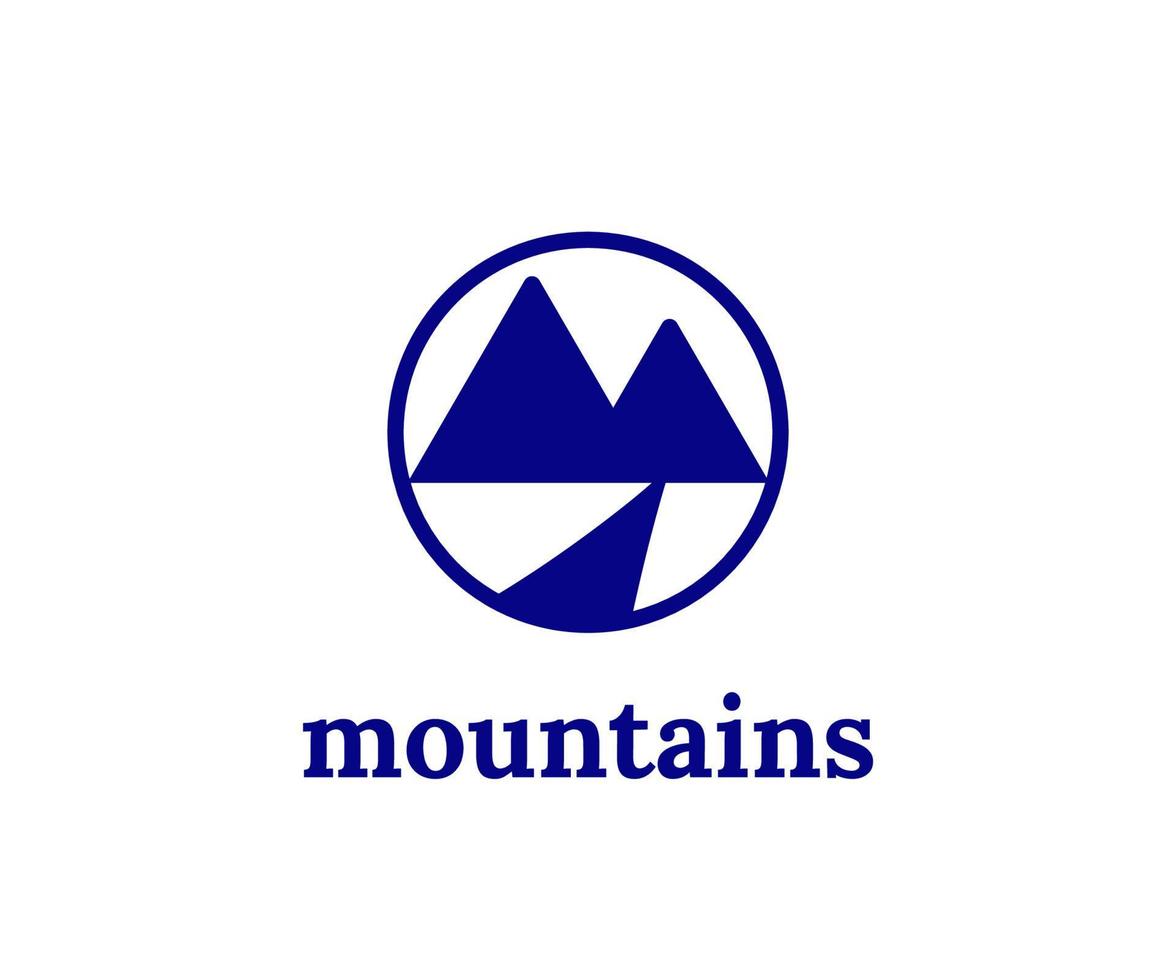 mountain logo is a clean and elegant professional logo for company or personal vector