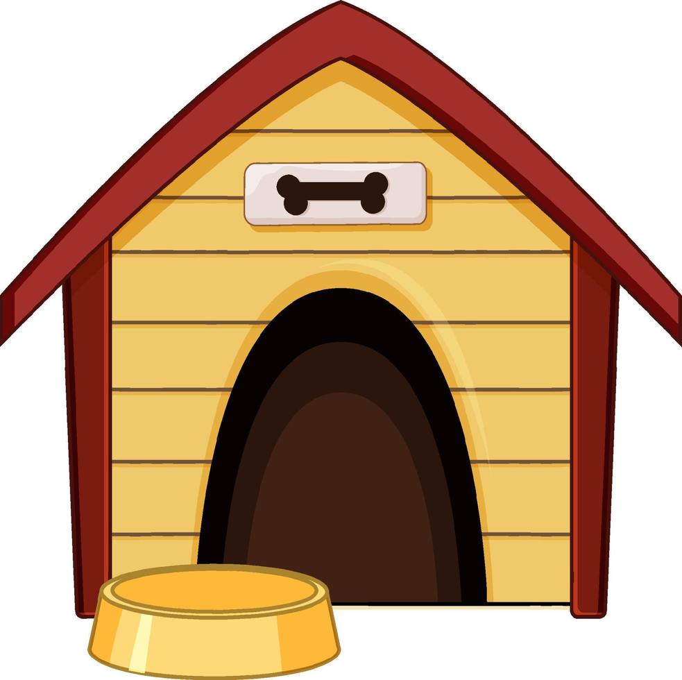Wooden Dog House Isolated vector