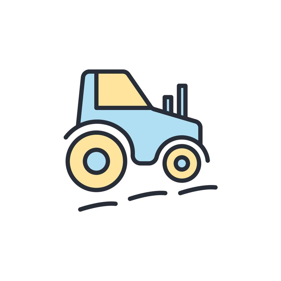 iconos de tractor símbolo elementos vectoriales para web infográfico vector