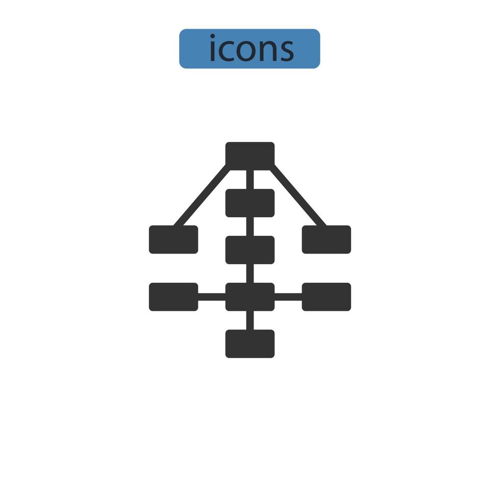 decision tree icons  symbol vector elements for infographic web