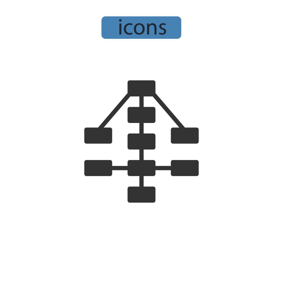 iconos de árbol de decisión símbolo elementos vectoriales para web infográfico vector