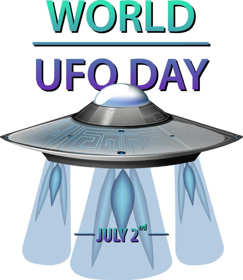 World UFO Day Poster Design vector