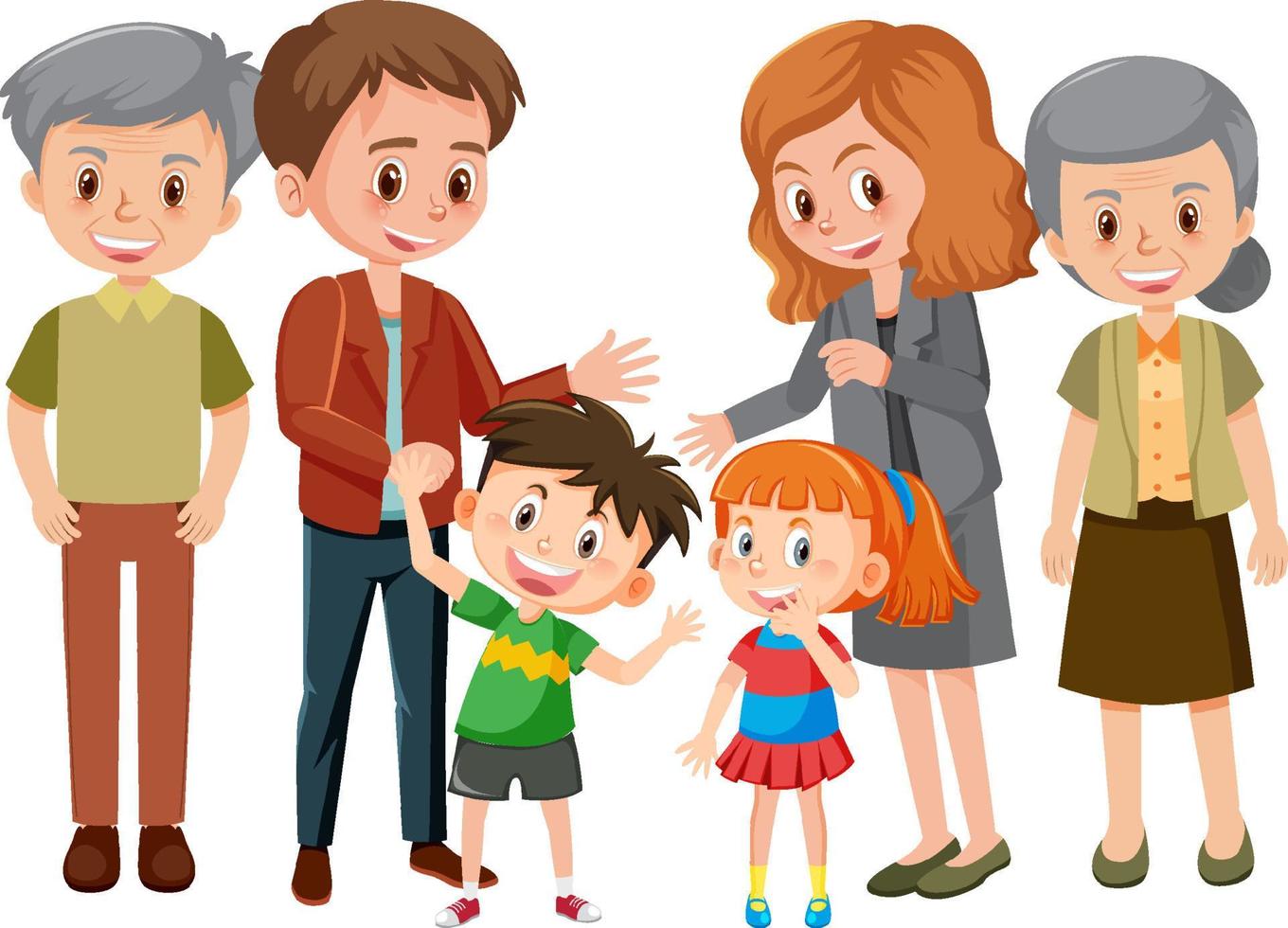 personaje de dibujos animados de familia feliz vector