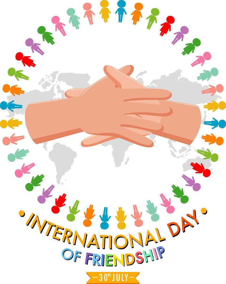 International Friendship Day banner design vector