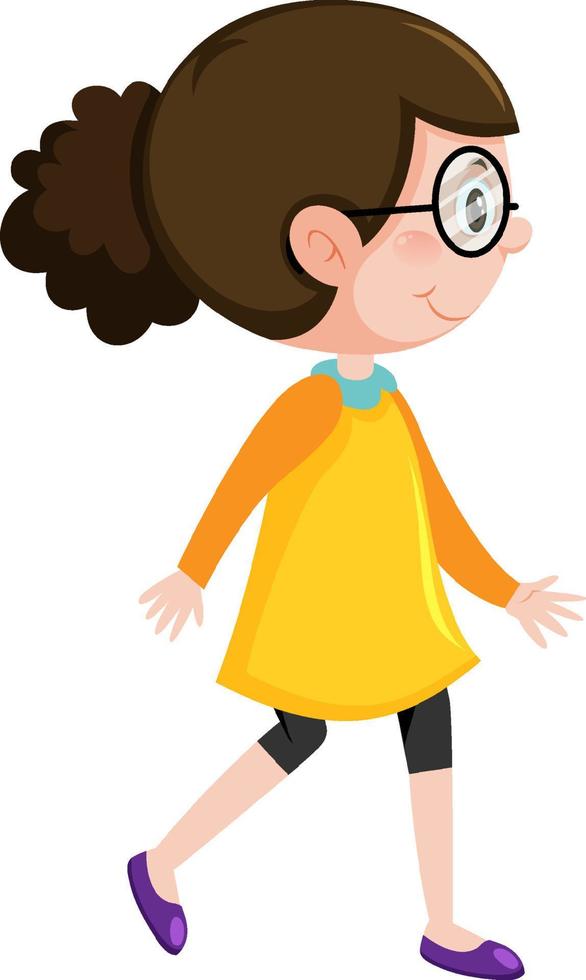 Side view of nerdy woman vector