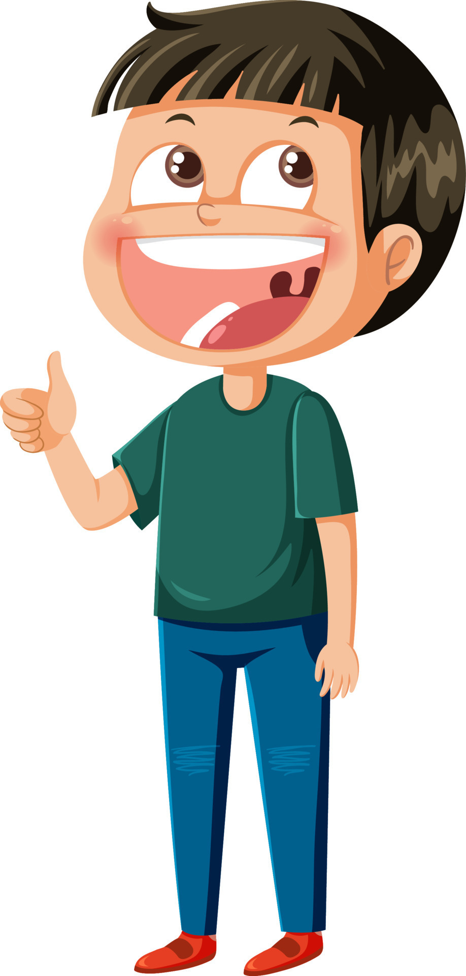 Laughing boy cartoon character 10520023 Vector Art at Vecteezy