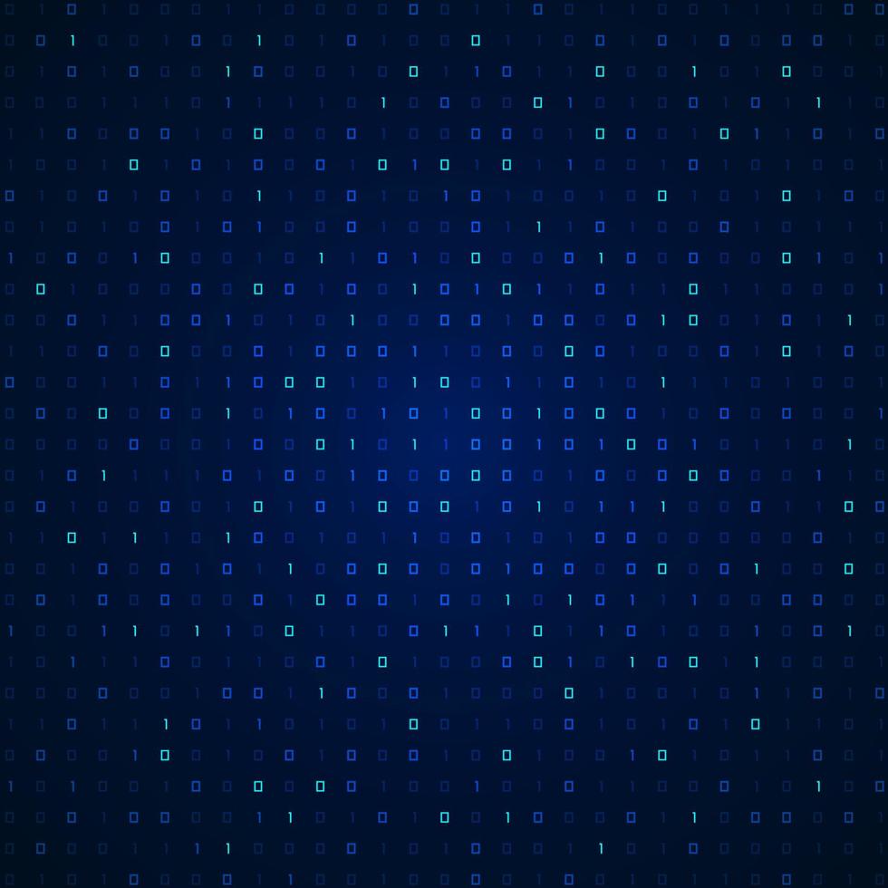 blue binary background vector