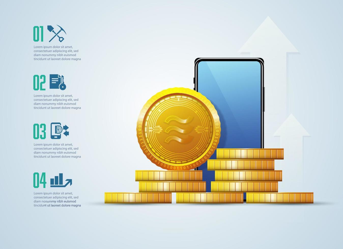 golden Libra infographics vector