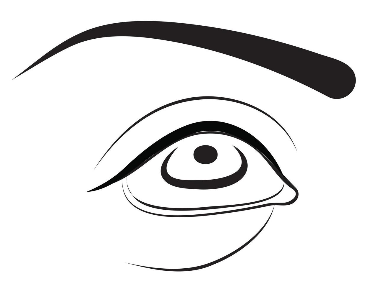 Human eye. Vector illustration isolated on white background.