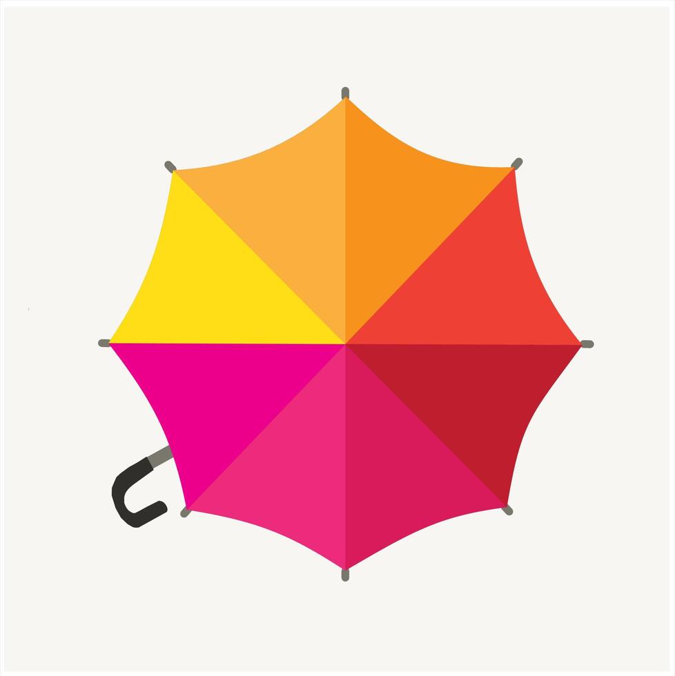 Rain umbrella. Vector illustration isolated on white background.